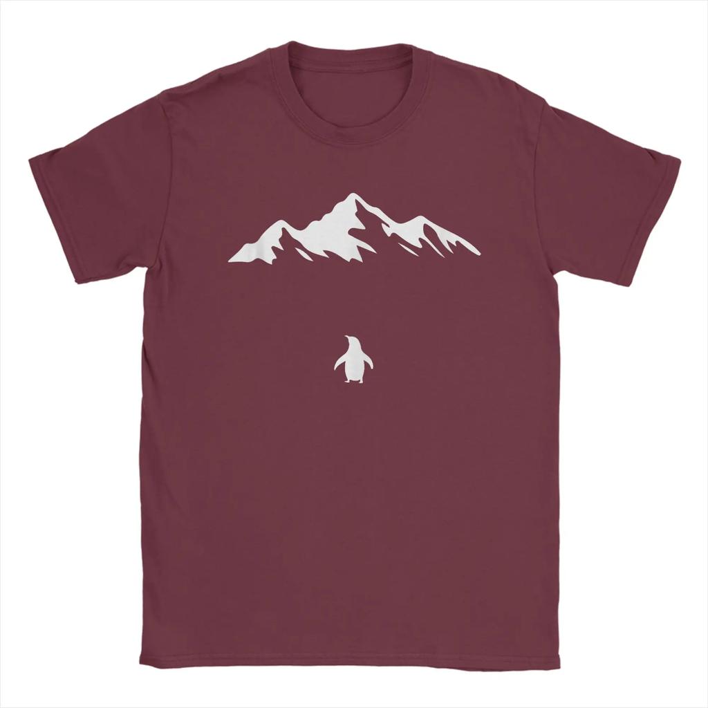 Lone Penguin Survival But Why Funny Dark Meme Tshirt Unisex Vintage Cotton Tees Crew Neck Short Sleeve T Shirt Summer Clothing