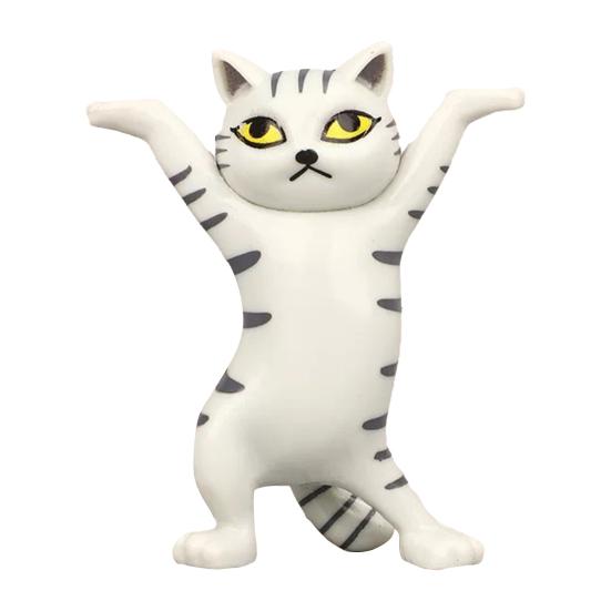 Earphone Stand Handmade Cute Dancing Cat Shape Penholder Doll Decoration for Desktop