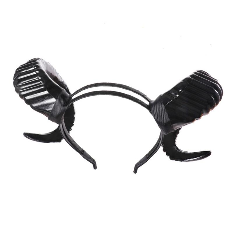 Хэллоуин Ведьма Рога Быка Форма Ободок Снимать Фильм Демон Злой Обруч для Волос Греческий Бог Косплей Вечеринка Костюм Головной Убор