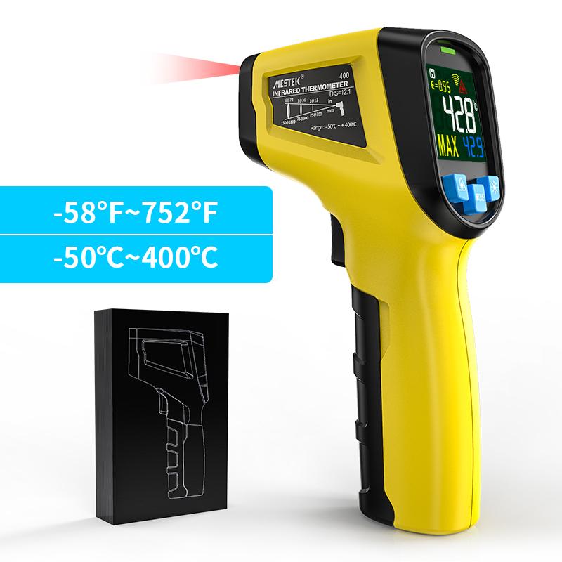 Digital Infrared Thermometer LCD Color Screen Digital Thermometer Temperature Meter Backlight Alarm Handhold Thermometer