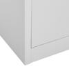 Office Cabinet Light Grey 90 x 40 x 180 cm Steel and Tempered Glass