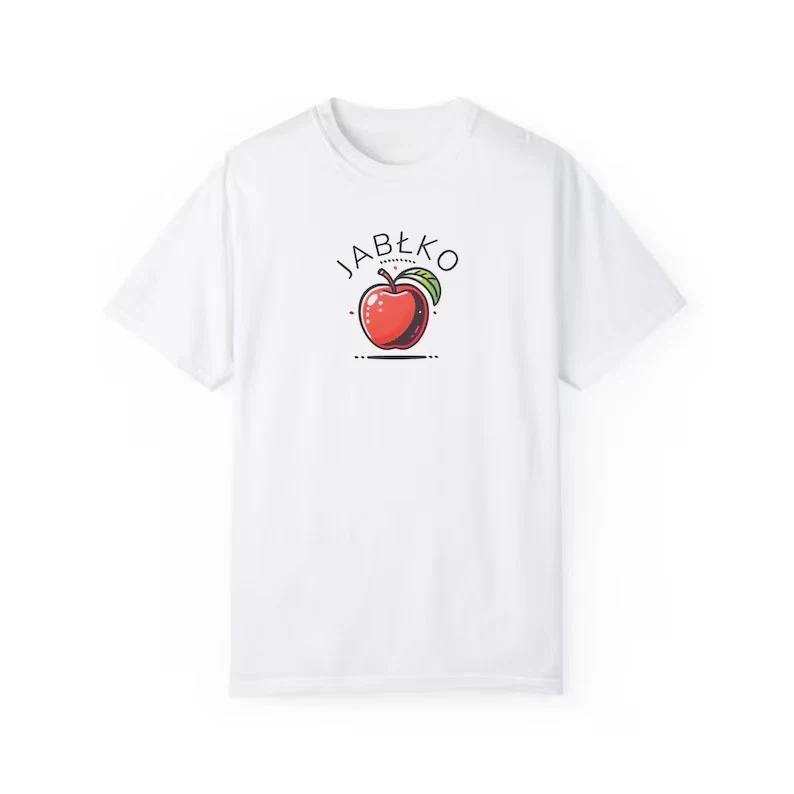 Футболка с красным яблоком, Футболка Jablko, Футболка Apple, Художественная футболка с фруктами, Ретро Художественная