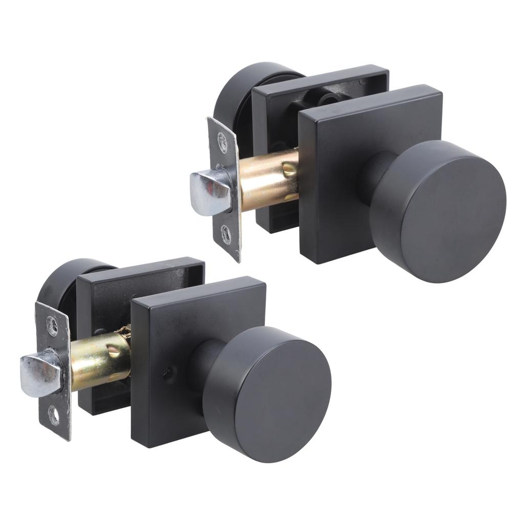 Zinc Alloy Round Door Knobs Knobset Nonlocking Interior Door Handles for Hallway Closet Bathroom Easy To Install