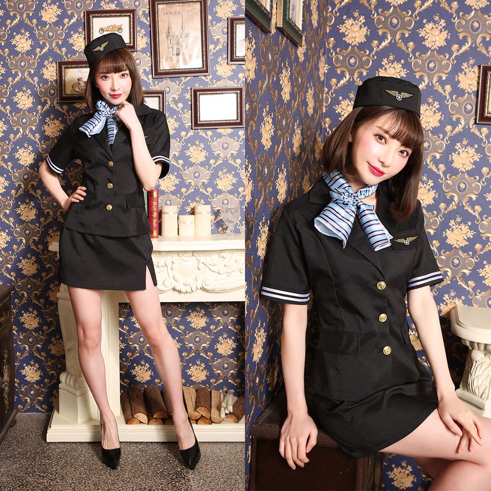 Костюм униформы для косплея на Хэллоуин Brightlara, Костюм стюардессы, ptc17266w-M