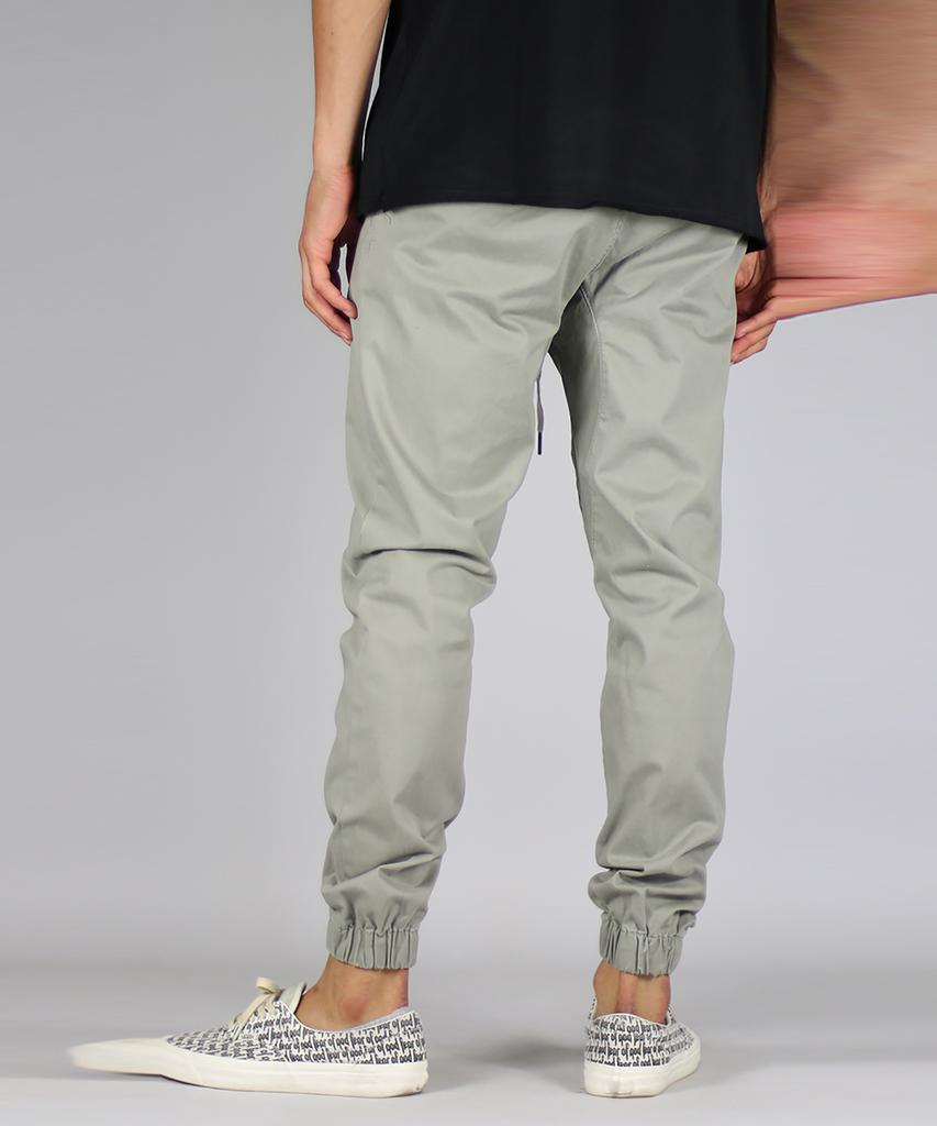 Джинсы-джоггеры Haipeodenim Светло-оливковые с заниженной талией