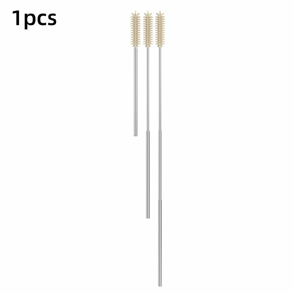 Heat Resistant Silicone Straw Brush 304 Stainless Steel Tube Cleaner Straw Maintenance