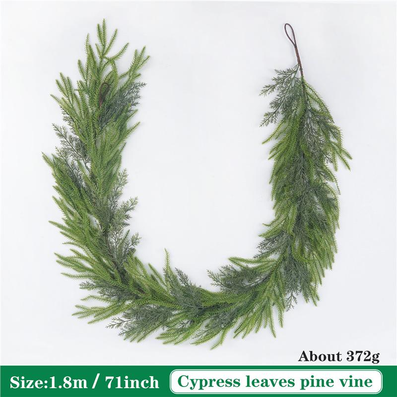 Norfolk Cypress Leaf Vine Christmas Decoration Wreath