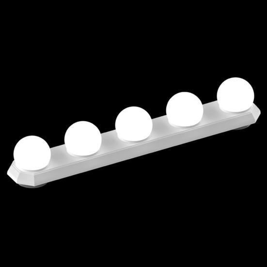 Крепление для косметического зеркала с питанием от USB, 5 светодиодных лампочек для макияжа с присоской