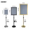 Stainless Steel Vertical Advertising Standee Display Stand for Hotels