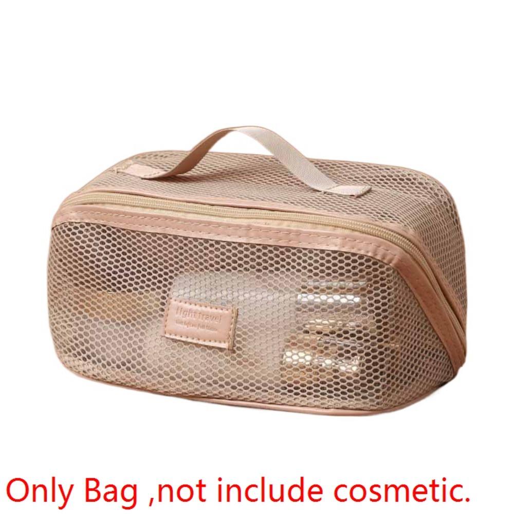 Large Capacity Mesh Cosmetic Bag Shell Pillow Makeup Pouch Fashion Transparent Makeup Bag Travel