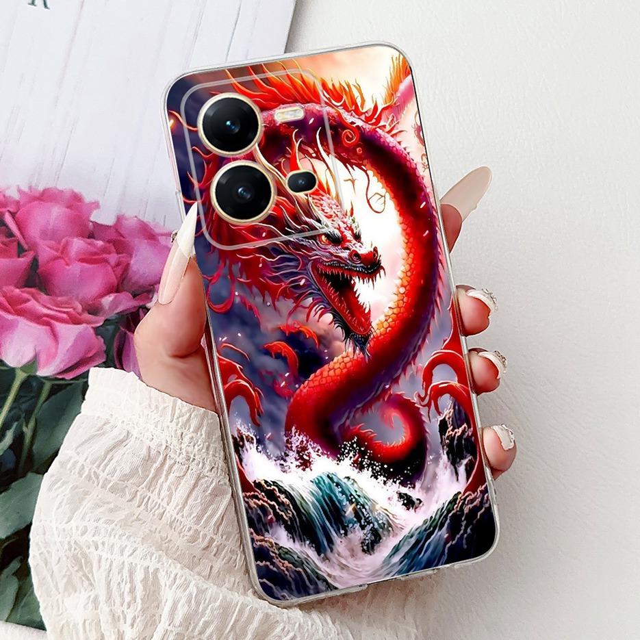 Чехол для Vivo V25 5G Чехол Vivo V25e V2201 Милый Кот Король Лев Расписной Чехол Мягкий Силиконовый Чехол для Телефона Для Vivo V25e V 25 VivoV25 Fundas