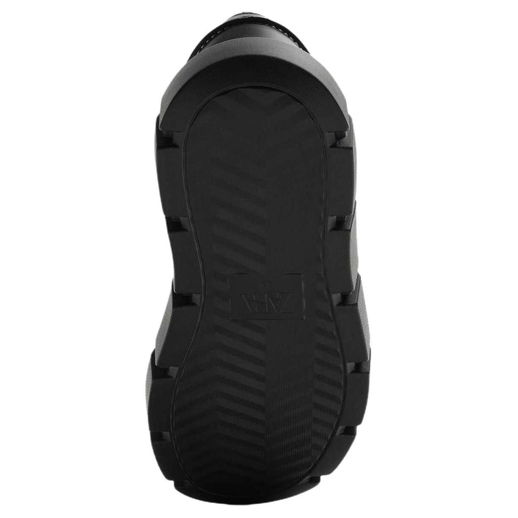 Zara Pu Classic Fashion Stitching Thick Sole Pocket Cover Loafers Men Loafers Black 12646520-38