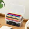 Black Transparent Plastic Storage Box With Lid For Pens, Pencils, Markers, School Supplies & Office Organization, Desk Organizer
