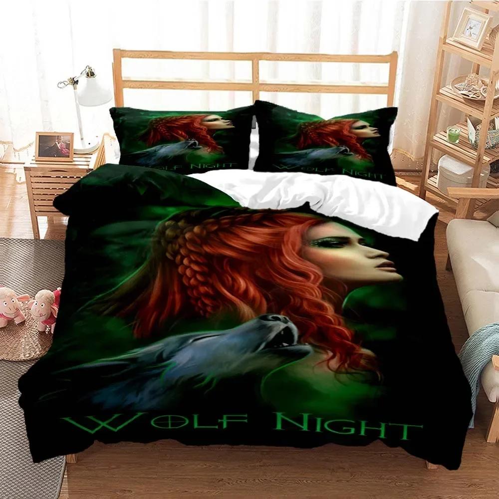 Wolf Digital Print Comfortable Duvet Quilt Cover Pillowcase Bedding Set Children Bedroom Decoration Home Textile