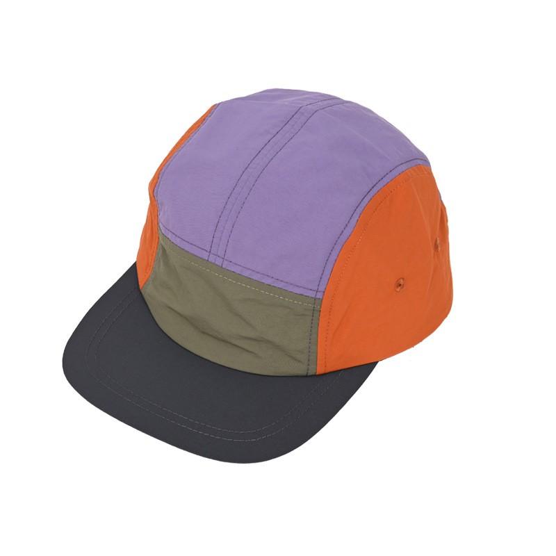 Color Block Flat Brim Baseball Cap Men Women Lightweight Breathable Quick Dry Street Sun Hat