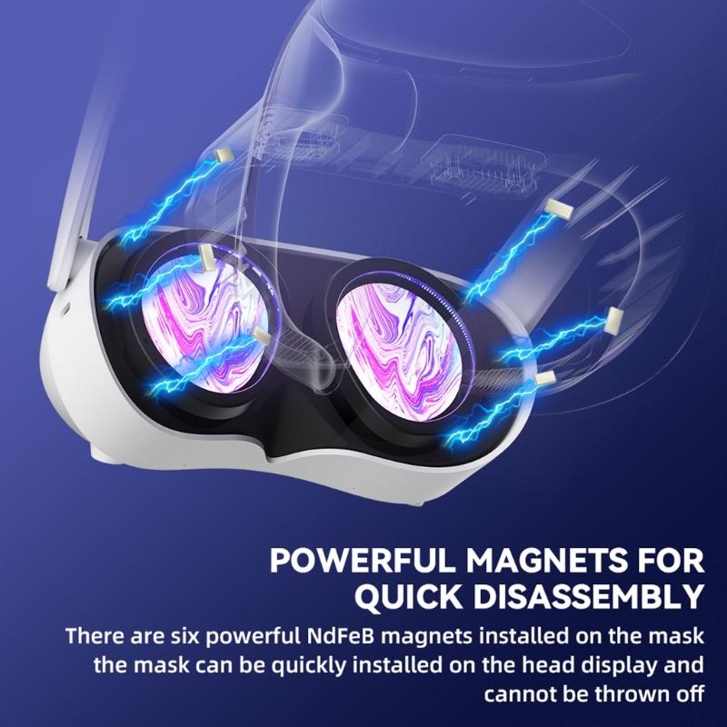 Светонепроницаемые лицевые накладки-интерфейсы для VR-гарнитуры Pico 4, накладки из ледяной ткани/полиуретана, рамка, лицевые накладки, аксессуар