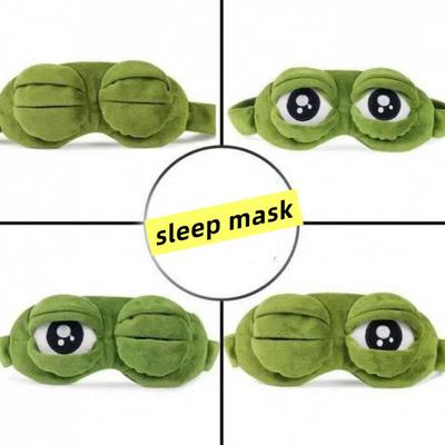 3D грустная лягушка маска для сна натуральный спящий козырек для глаз повязка на глаза женская мужская мягкая портативная повязка на глаза дорожная повязка на глаза