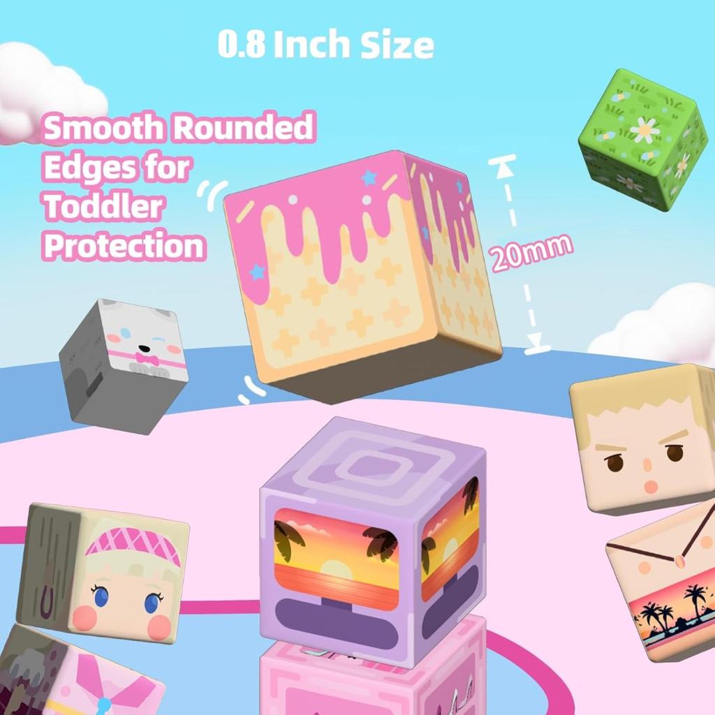 Magnetic Building Blocks Mine World Magnetic Pool Castle Villa Party Construction Brick Cube Stem Boy Girl Children Toy Set Gift