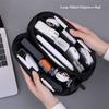Portable USB Organizer Bag Solid Color Cable Storage Pouch  for Electronic Accessories Storage