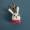 Cartoon Animal Doll Series Crochet Keychain Knitted Rabbit Keychain Cute Bear Keyring For Bag Pendant Custom Accessory