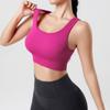 Женский спортивный бюстгальтер для йоги с высокой эластичностью, защитой от ударов и нагрудными вкладышами