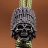 African Tribal Chief Pharaoh Skull Head Brass Knife Beads EDC Outdoor DIY Paracord Woven Bracelets Lanyard Pendants Accessories