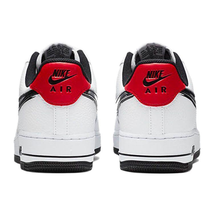 Nike Кроссовки унисекс Air Force 1 Low Brushstroke — белые, красные, черные DA4657-100