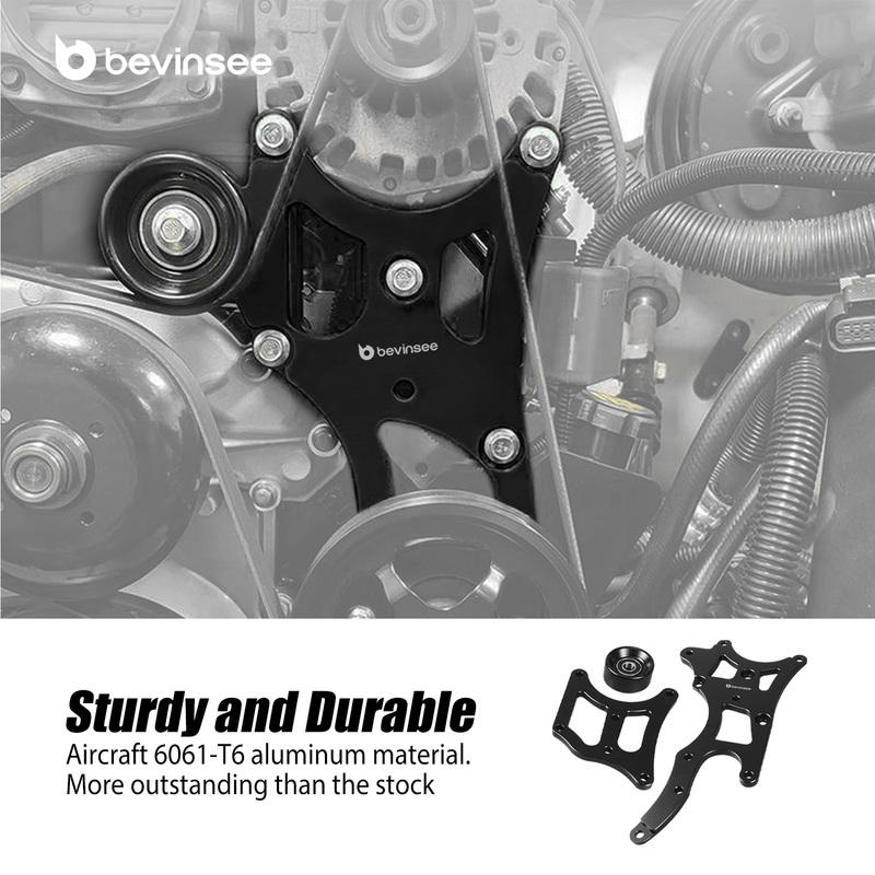 For LS Truck Factory Location Alternator & Power Steering Bracket for LQ4 LQ9 LY5 4.8L 5.3L 6.0L, Replace for 12554030