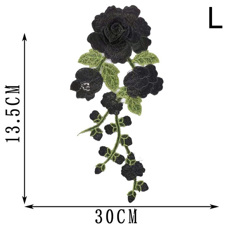 Вышитый DIY Декор Аппликация Патч Роза Швейные принадлежности