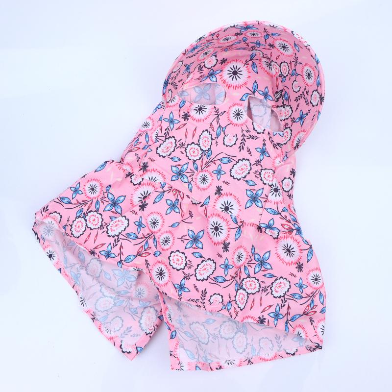 Floral Print Sun Hat for Maximum UV Protection with Face and Neck Flap for Outdoor Adventures