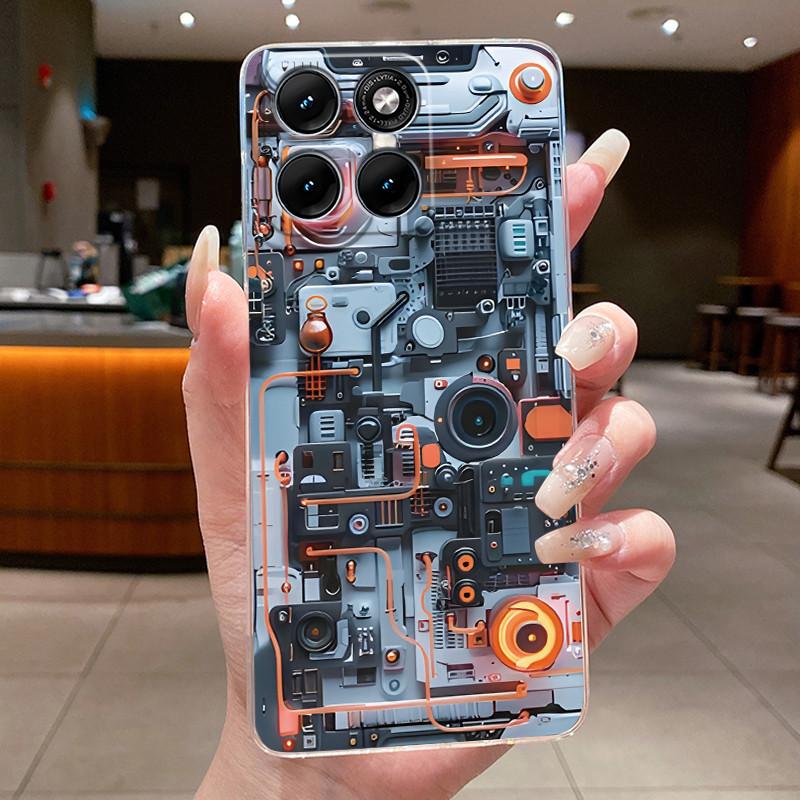 Fashion Brightly Colored Sunflower Pattern Phone Case For Motorola Edge 70 Fusion Clear TPU Soft Casing Anti-scratch Shell
