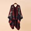 Striped Colorblocking Travel Shawl Elegant Personalized Printed Poncho