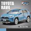 1/24 TOYOTA RAV4 SUV Sport Diecast Alloy Miniature Toy Car Model Remote Control Sound Light Pull Back Collection Gift for Boy