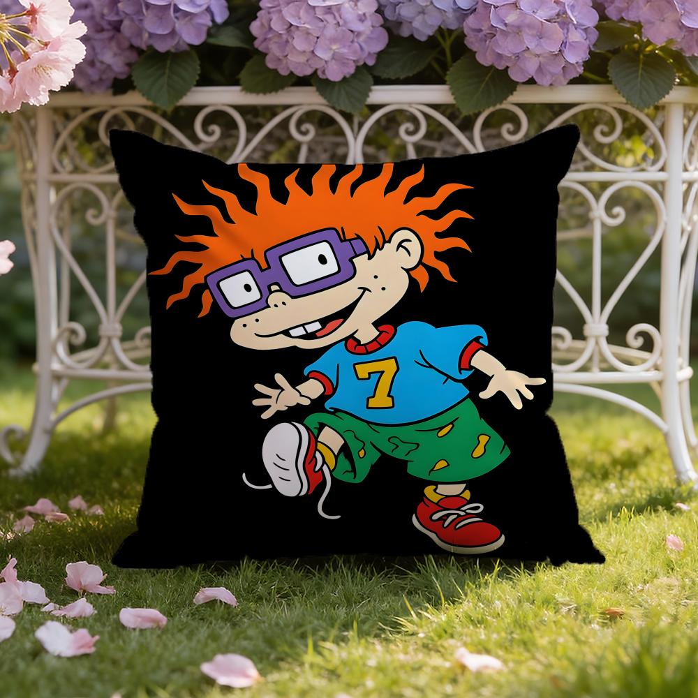 Аниме мультфильм R-Rugrats Наволочка для дома и автомобиля Двухсторонний чехол на подушку: Двусторонняя конструкция для максимального комфорта