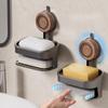 Soap Dish For Shower, Wall Mounted Bar Soap Holder, Suction Cup Detachable Self Draining Soap Case For Shower Bathroom