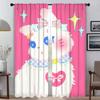 Розовые шторы в виде кота, тюль для детской комнаты, затемняющие шторы для спальни, шторы для домашнего интерьера, 2 шт., перегородка для гостиной, кухни