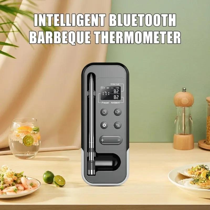 Сигнализация контроля температуры продуктов Умный Bluetooth термометр для барбекю Беспроводной мясной щуп Кухонный термометр для гриля Духовки