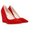 Women’s Simple Style Casual Pointed Toe High Heels Velvet Wedges Heels Work Shoes Shoe