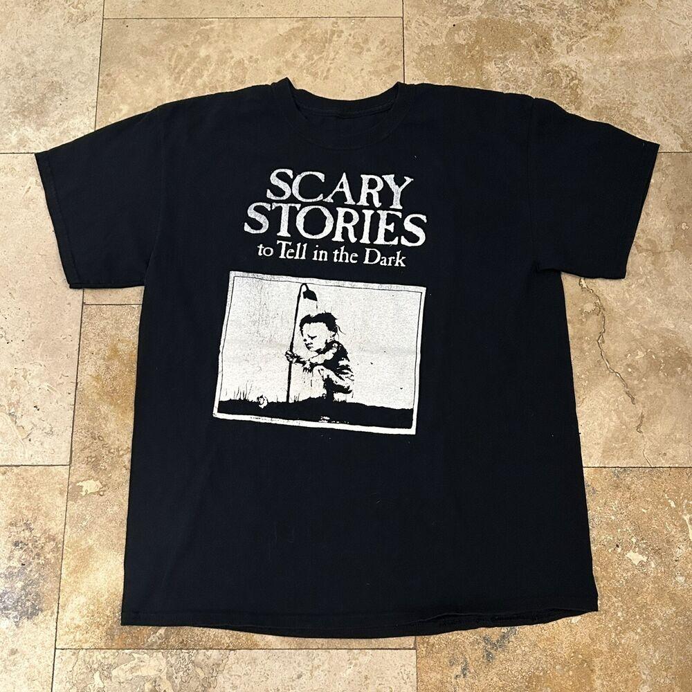 Scary Stories Tell In The Dark Black Vintage Y2K Unisex T-Shirt
