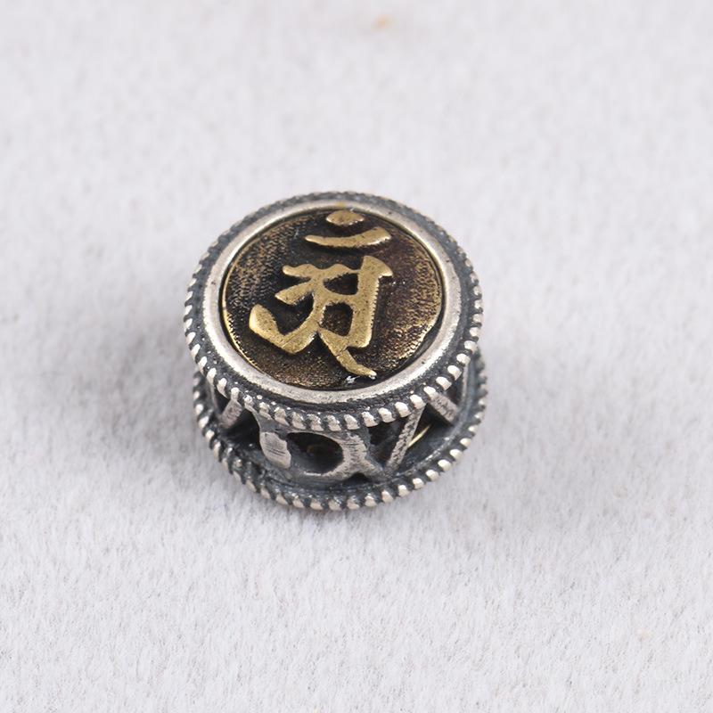 Браслет из стерлингового серебра 925 пробы с божествами-хранителями, бусинами с мантрами и подвесками со знаками зодиака