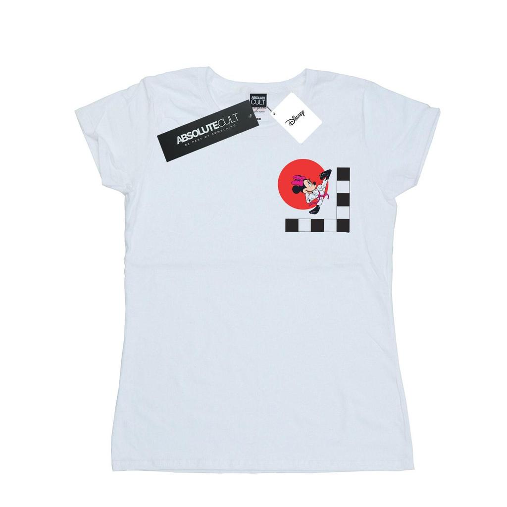 Disney Женская/дамская хлопковая футболка с надписью «Minnie Mouse Karate Kick»