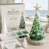 Pebble Stones Sea Glass Tree Kit 3D Design Christmas Craft Set Sea Glass Craft Set  Home Decor
