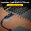 2pcs 240W USB C Adapter Power Meter Tester with Wattage LED Digital Display Multifunctional USB C Extension Adapter Data Transfer for iPhone 16/15
