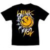 Футболка с принтом смайлика Blink 182 Ретро Стиль Уличный Хип-Хоп Рок Летний Топ Унисекс Футболка