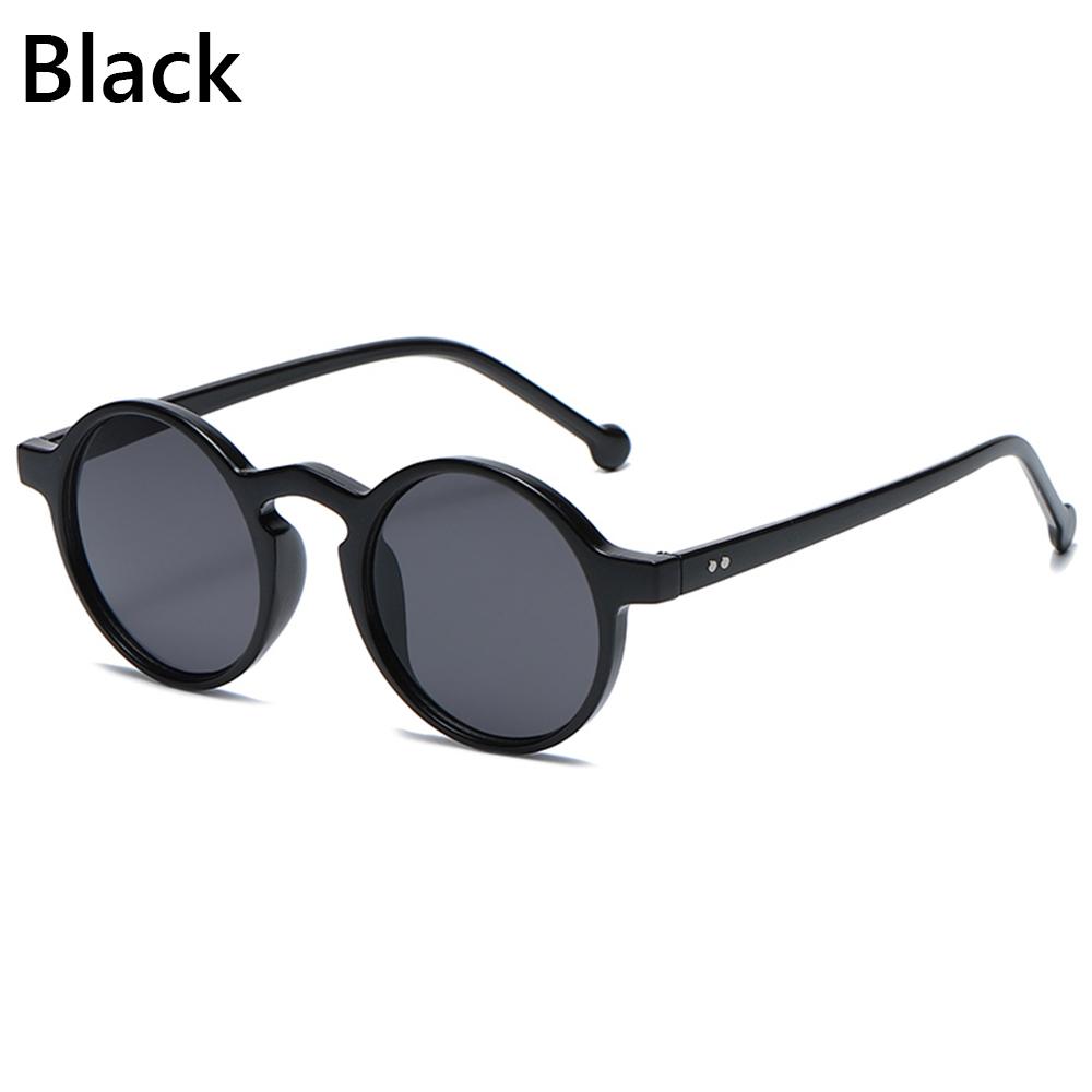 Small Frame UV400 Eyewear Round Sunglasses for Women Vintage Sun Glasses Leopard Black Glasses