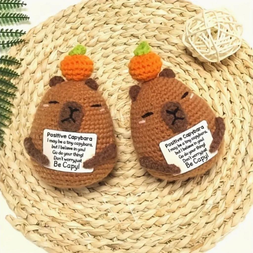 Игрушки-животные, связанные вручную, шерстяное вязание крючком, нитяная вязаная система Positive Energy Cute System