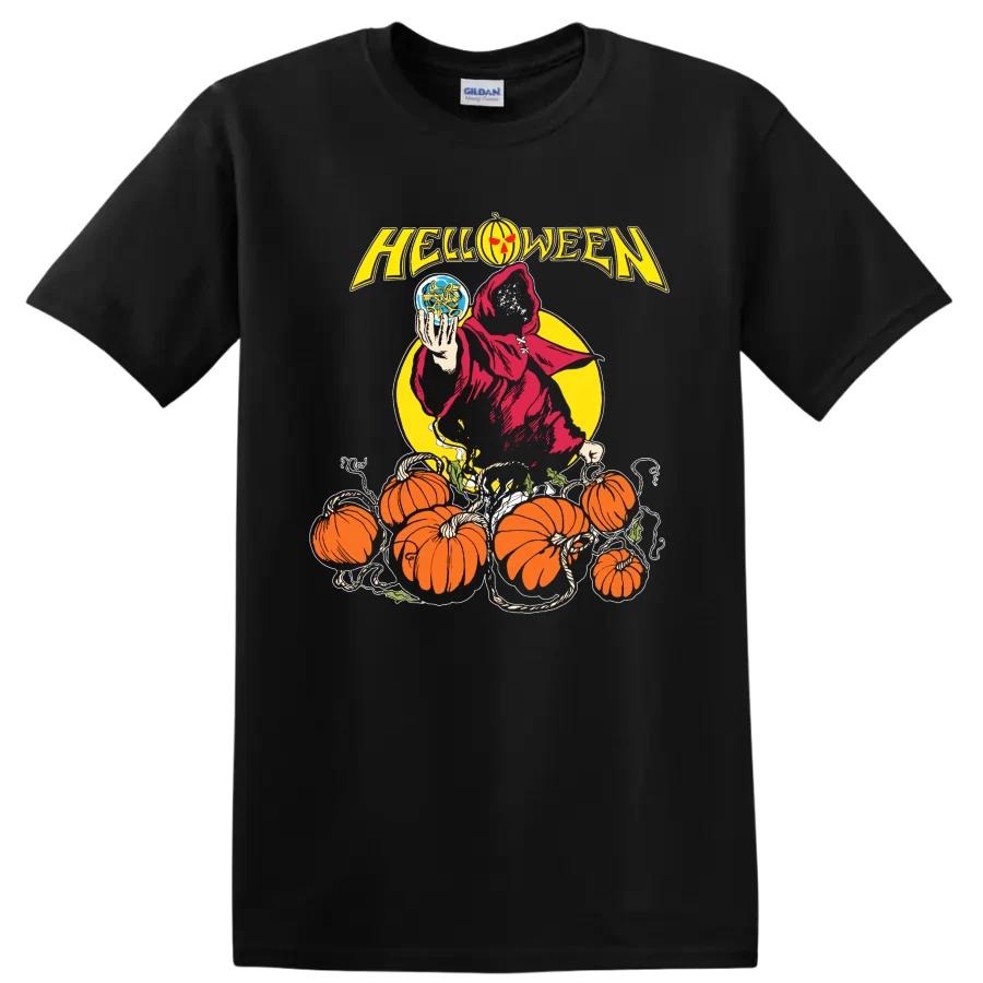 Helloween Halloween Metal Rock T Shirt Pumpkin Reaper Graphic Band Tee