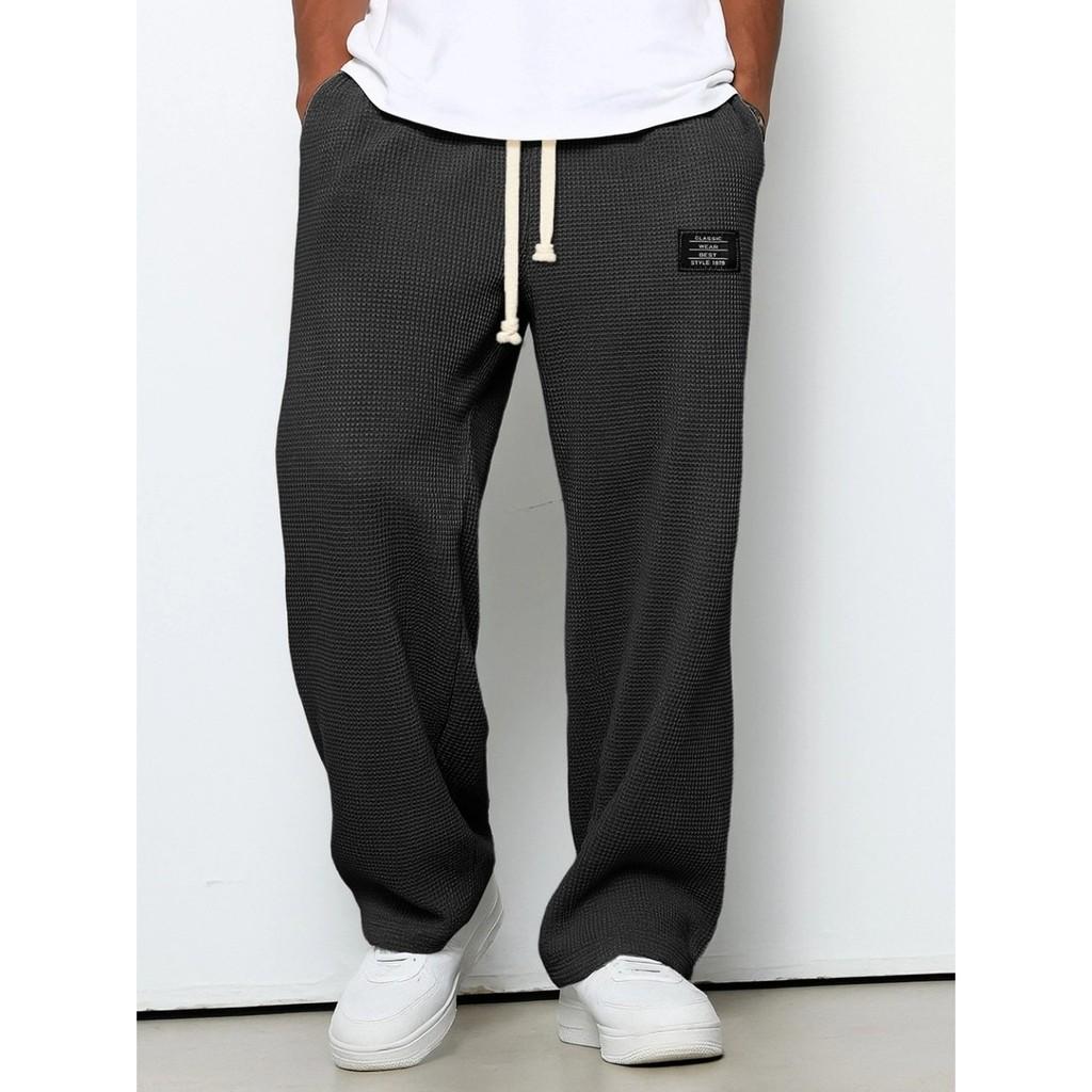 Slim Fit Mens Casual Pants With High Elastic Polyester For Daily Wear In Autumn Season