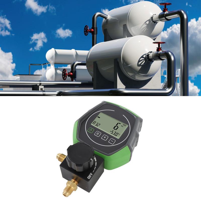 HVAC Vacuum Gauge High Accuracy Pressure Sensors Digital HVAC Gauge 0-6000KPa Range Ball Valve Design Rugged for Installation