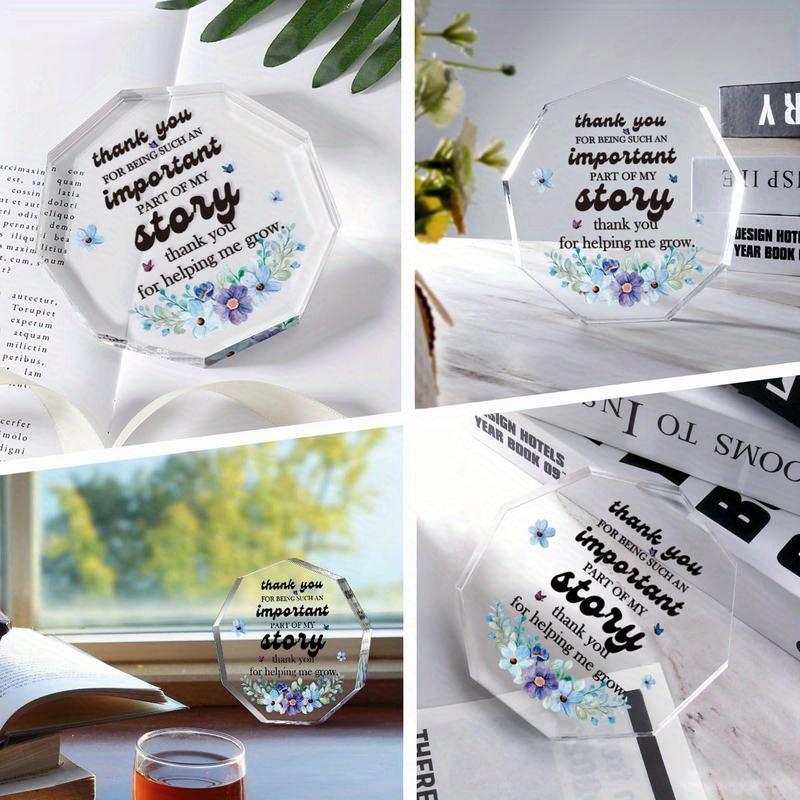 Акриловая табличка для выражения благодарности учителю - Универсальный подарок "Спасибо" для педагогов и руководителей